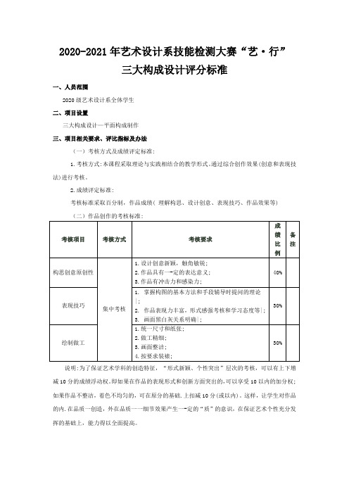 三大构成设计评分标准