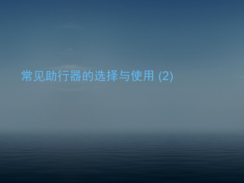 常见助行器的选择与使用 (2)PPT课件