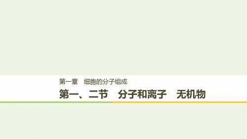 高中生物1.1_1.2分子和离子无机物课件浙科版必修1