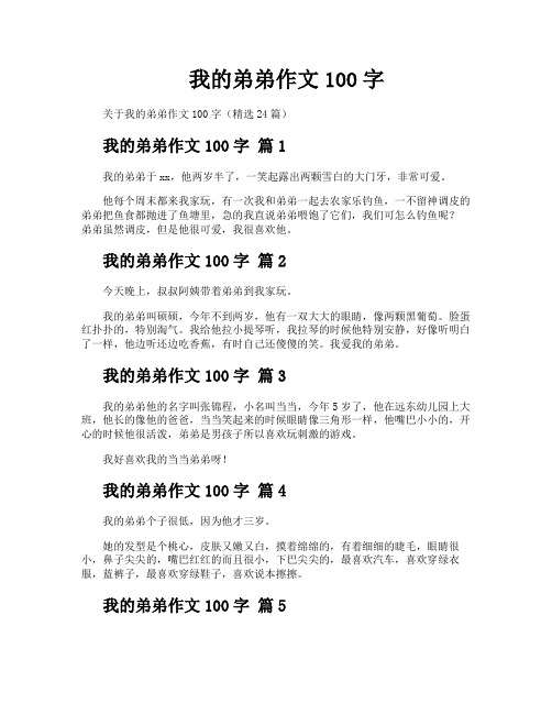 我的弟弟作文100字
