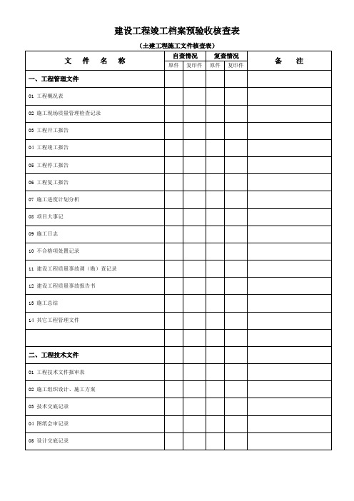 建筑工程文件(上网)
