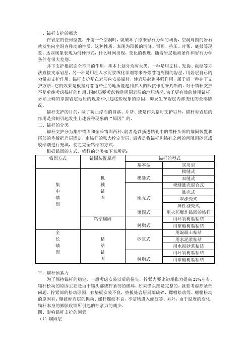 锚杆支护知识点