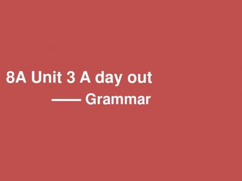 牛津译林英语八年级上册unit3Grammar  (共35张PPT)