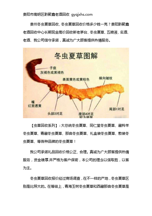 贵州冬虫夏草回收