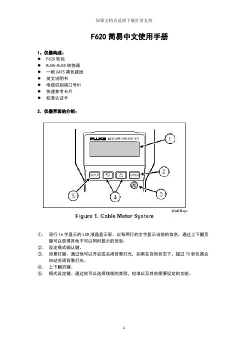 --F620简易中文使用手册