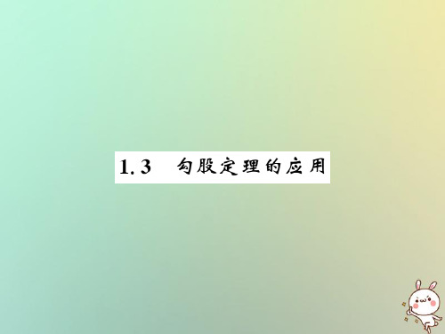 八年级数学上册第一章勾股定理1.3勾股定理的应用习题课件新版北师大版0825181