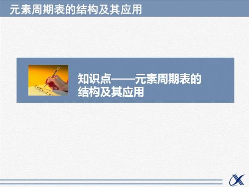 人教版高中化学必修2课件 元素周期表的结构及其应用
