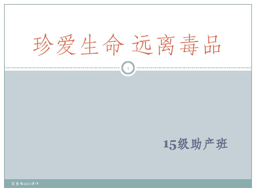 主题班会《禁毒宣传》1---1完整ppt课件