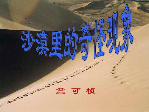 沙漠里的奇怪现象-28页精选文档