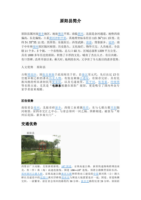 原阳县简介 Word