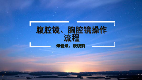 腹腔镜胸腔镜操作流程PPT演示幻灯片
