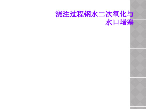 浇注过程钢水二次氧化与水口堵塞