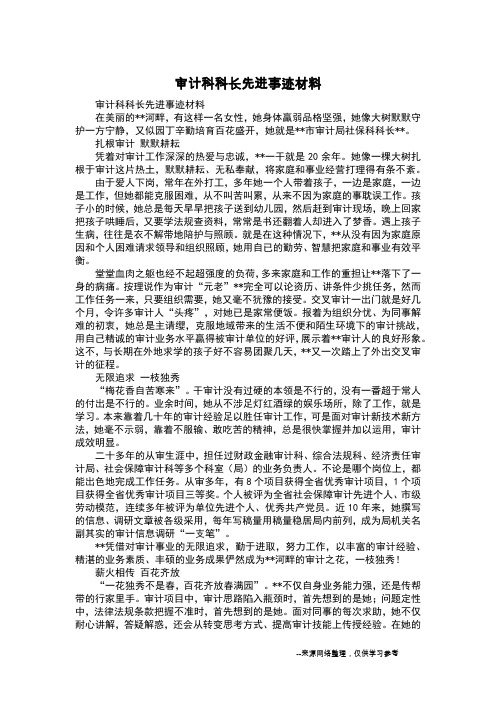审计科科长先进事迹材料_2