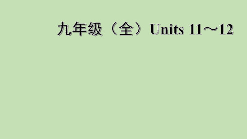 2021年人教版英语中考第一轮教材梳理九年级 Units 11～12课件