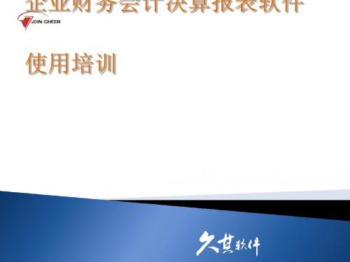 企业财务会计决算报表软件使用培训(ppt54张)