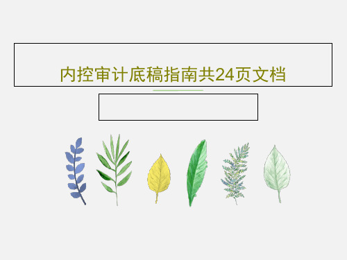 内控审计底稿指南共24页文档共26页