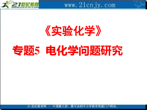 化学：专题五电化学问题研究-课件苏教版选修6