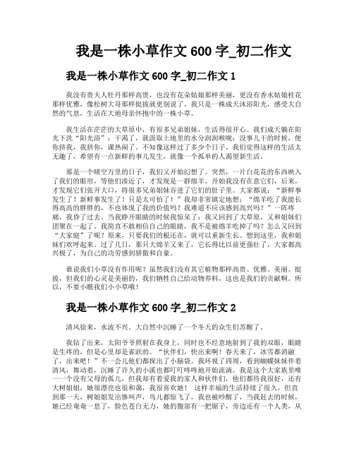 我是一株小草作文600字初二作文