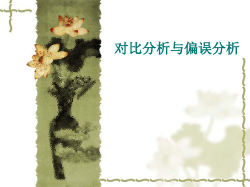 6.1 对比分析与偏误分析