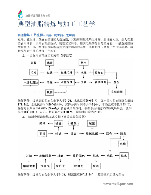 百度文库-典型油脂精炼工艺流程