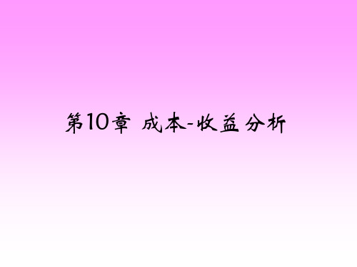 成本收益分析 (ppt 48页)
