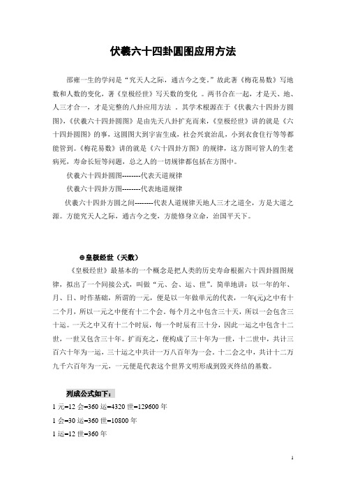 六十四卦方圆图应用方法
