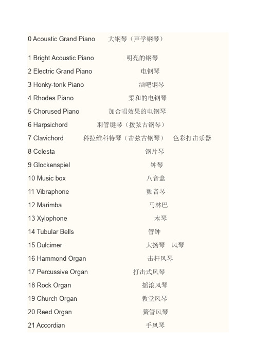 音乐英语词汇