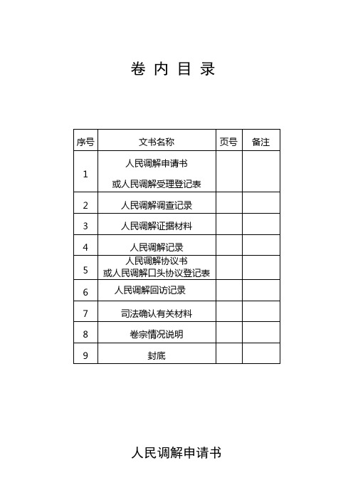 卷宗格式