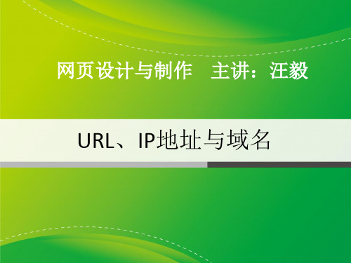 网页设计与制作：URL、IP地址与域名