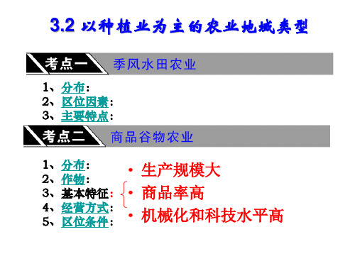 以种植业为主的农业地域类型(PPT56页)