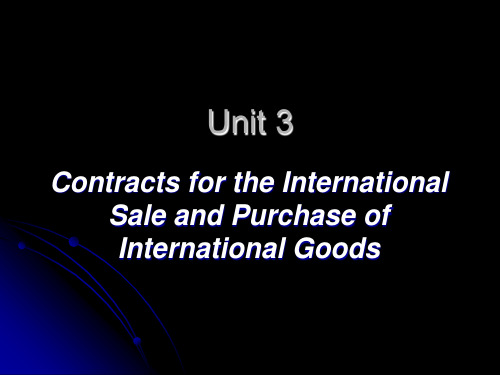 Unit 3 contract