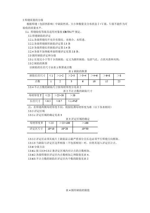 5焊缝质量的分级
