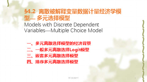 多元选择模型课件