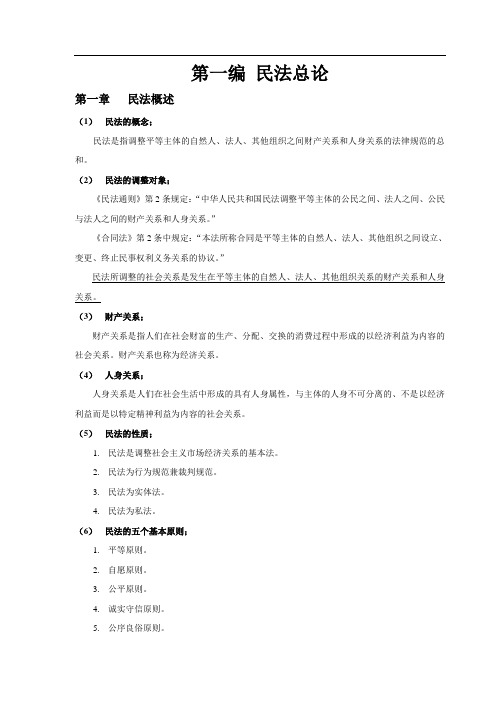 民法学总结1