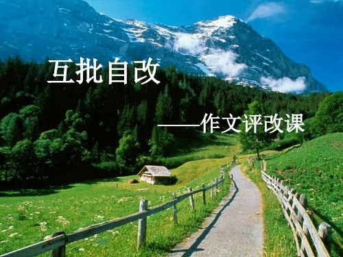 初中作文指导：互批自改：作文评改课PPT【精品课件】