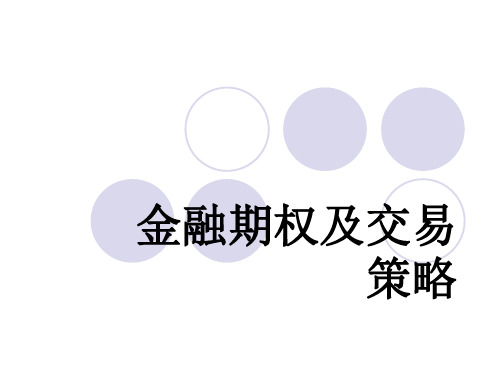金融期权及交易策略-PPT精品.ppt