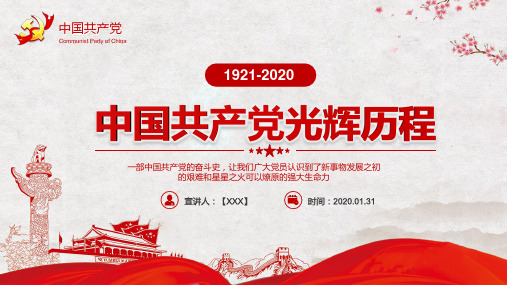 庆祝建党99周年光辉历程课件PPT