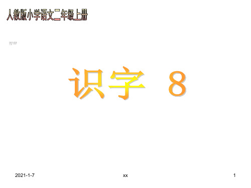 人教版小学语文二年级上册《识字8》课件