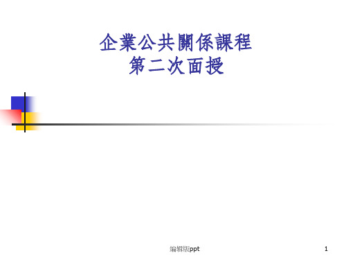 《企业公共关系课程》PPT课件