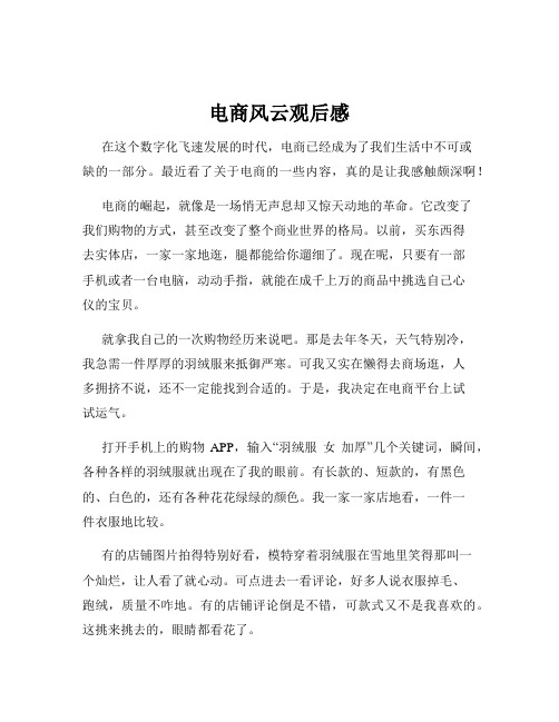 电商风云观后感