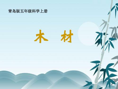 青岛版_五年级科学上册木材课件