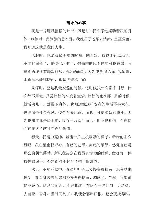 落叶的心事