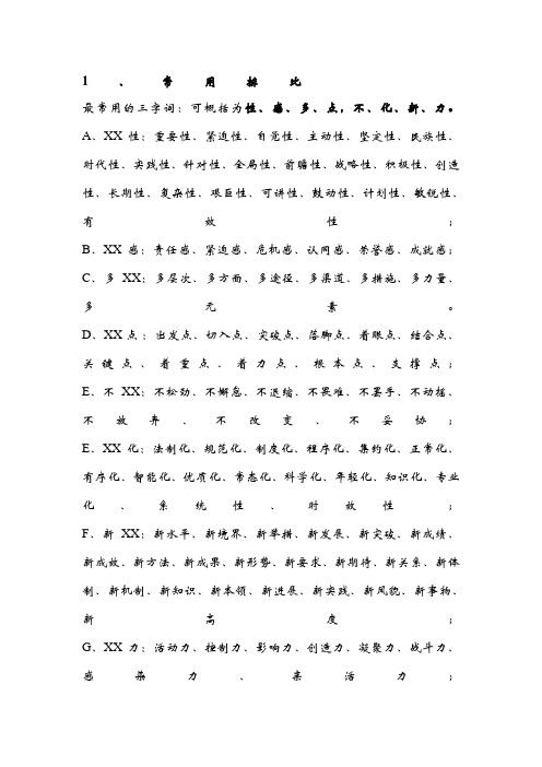 文秘关键词