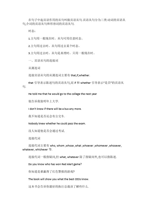 小学英语宾语从句语法点讲解