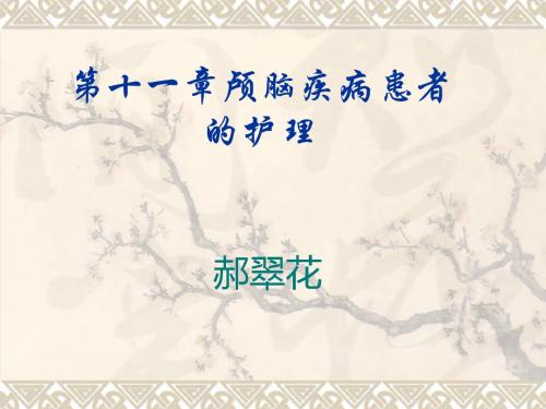 颅脑疾病患者的护理 PPT课件