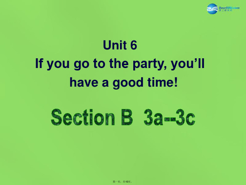 七年级英语下册 Unit 6 If you go to the party, you’ll have