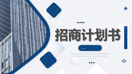 2020年招商引资商业计划书通用ppt