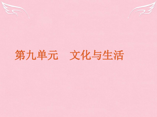 高考政治一轮复习 课时21 文化与社会精品课件 新人教版
