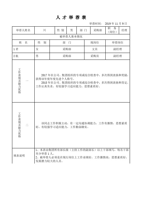 bd2w人才举荐表(3)