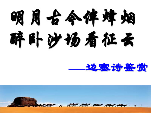高三诗歌复习-边塞征战诗实用精品(附高考真题)ppt课件
